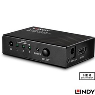 LINDY 林帝 HDMI 2.0 4K/60Hz 18G 3進1出 切換器 38232