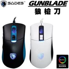 SADES GUNBLADE 狼槍刀 RGB 巨集變頻電競滑鼠 黑色  現貨秒寄~~