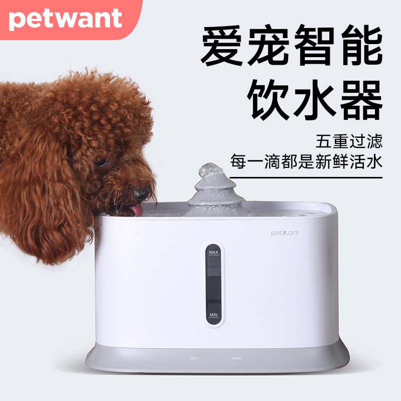 ■petwant 派旺貓咪自動飲水機小狗寵物喝水碗喂食器循環流動不濕嘴