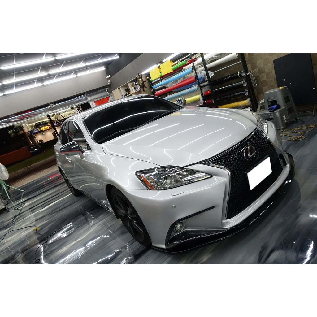 LEXUS IS250 卡夢貼膜 前下巴貼膜 側裙貼膜 後視鏡貼膜 尾翼貼膜 汽車犀牛皮 汽車貼膜 汽車包膜 車燈貼膜