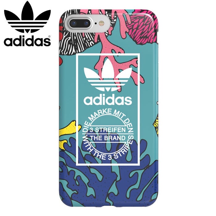 出清 adidas 愛迪達 iPhone 7/8 Plus/SE (2代/3代) 珊瑚彩繪手機套/保護殼 手機殼 保護套
