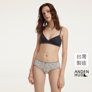 【Anden Hud】(多色任選)純棉花邊中腰三角內褲 臺灣製 海外禁售