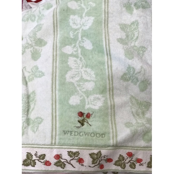 《日本WEDGWOOD》皇室愛用，伍德綠色野草莓🍓毛巾！