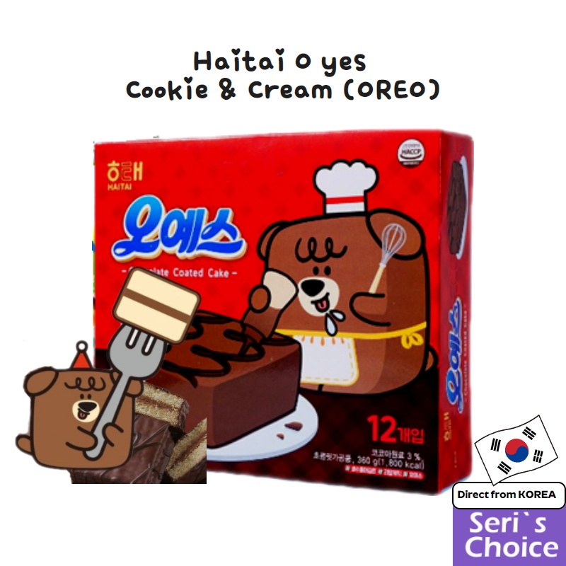 韓國 現貨🇰🇷 Haitai 海太 OYes 巧克力派 餅乾 韓國零食 點心 360g/12入