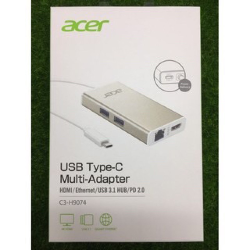 宏碁原廠USB Type-C多功能擴充卡 HUB HDMI+RJ45+USB3.1 C3-H9074