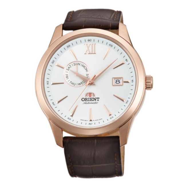 ORIENT東方錶 日期顯示機械錶 玫瑰金色 皮帶款 FAL00004W