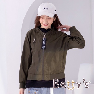 betty’s貝蒂思(05)LOGO軍風飛行外套(墨綠)