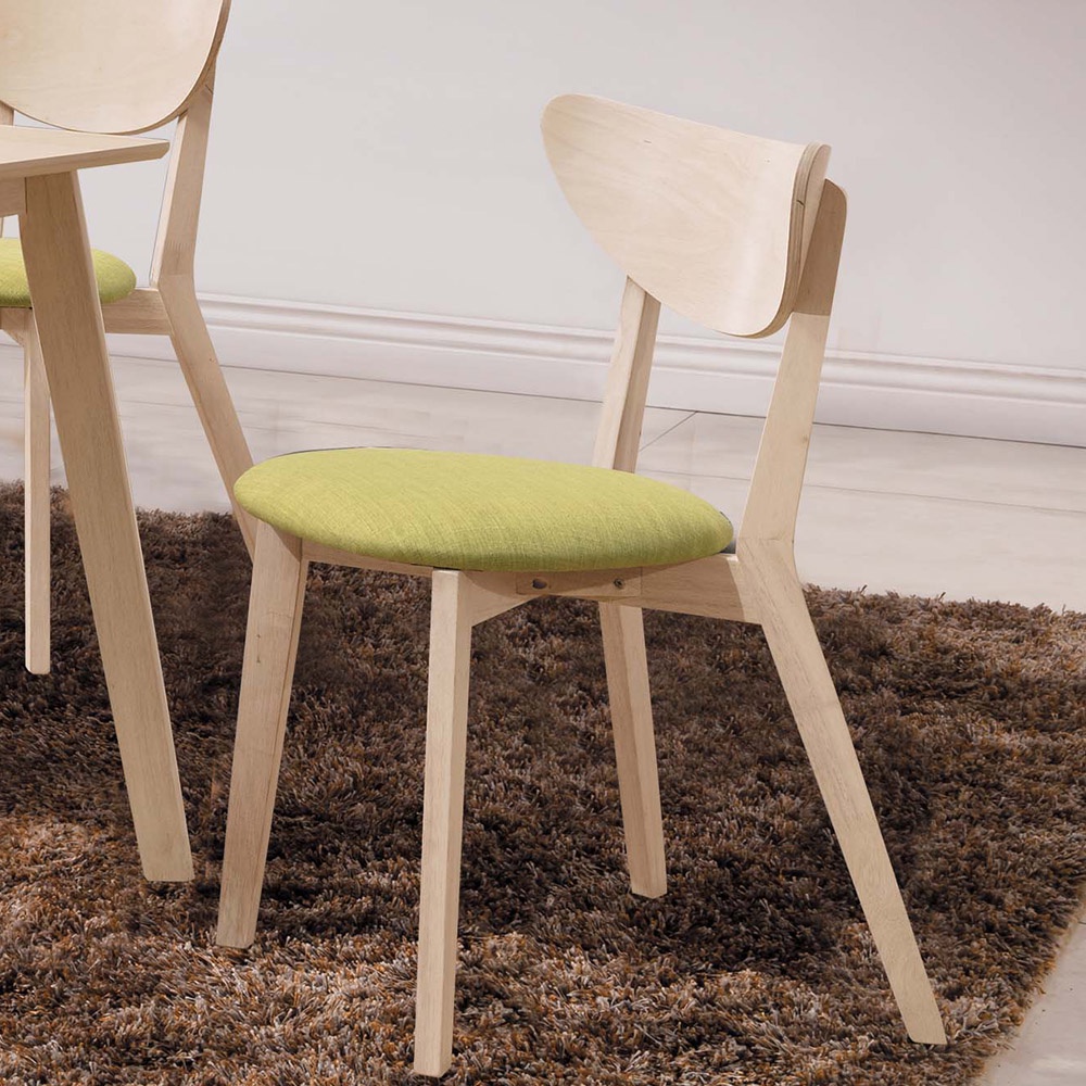 obis 椅子 餐椅 餐桌椅 馬可洗白綠布餐椅