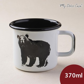 Muurla 北歐馬克杯 琺瑯杯 水杯 熊 370ml[MDW57]