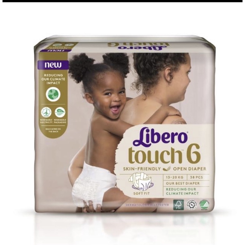 （全新）麗貝樂Touch嬰兒紙尿褲6號（XL-38片）
