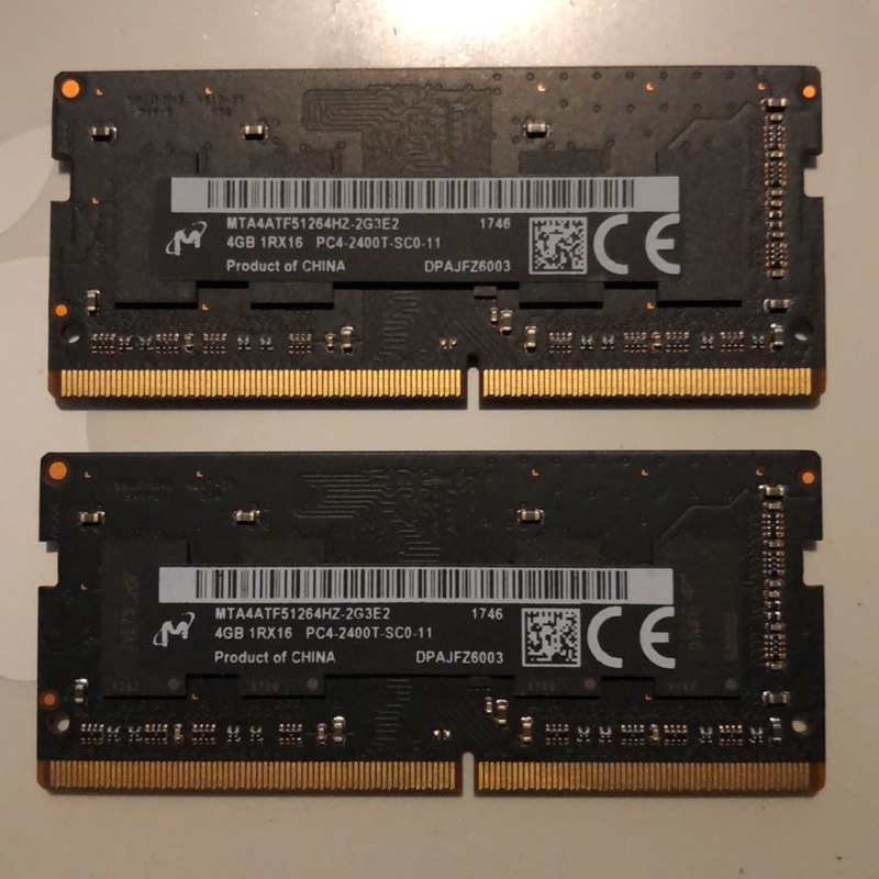 Apple 原廠 8G ram(4Gx2) DDR4/2400 筆記型 記憶體 (美光)