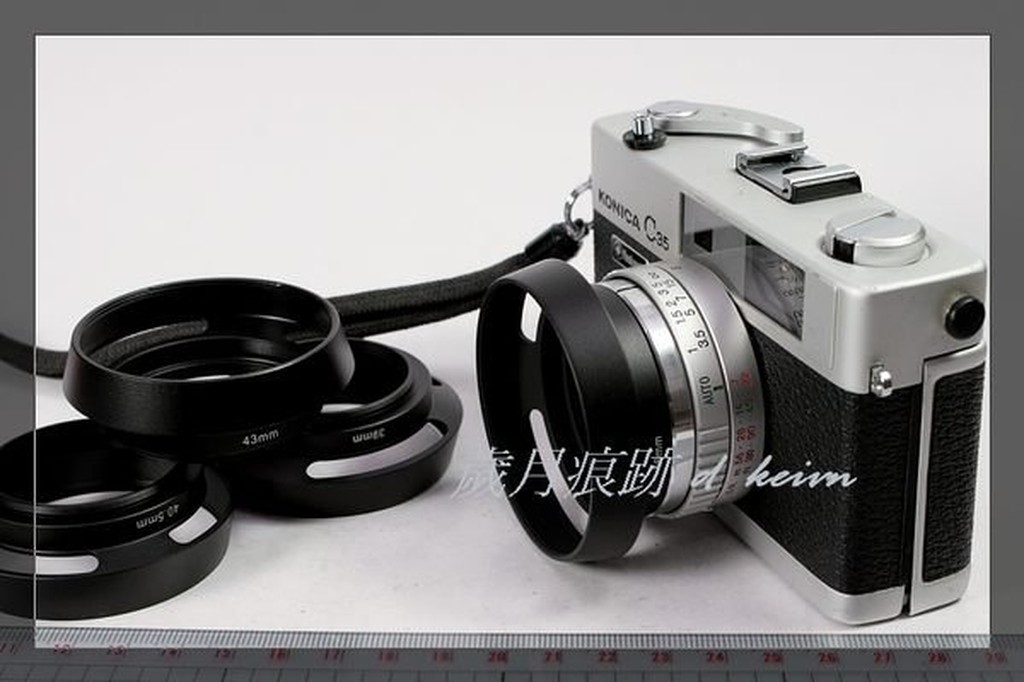 歲月痕跡~ 仿 leica 萊卡 內凹樣式 52MM 螺牙 金屬遮光罩 附前蓋 另有 49 46 43 40.5 39