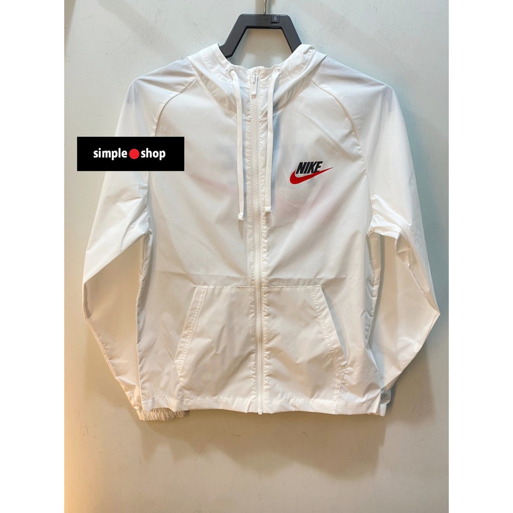 【Simple Shop】NIKE NSW 運動外套 連帽 薄外套 防風 風衣外套 白色 男款 CZ8677-100