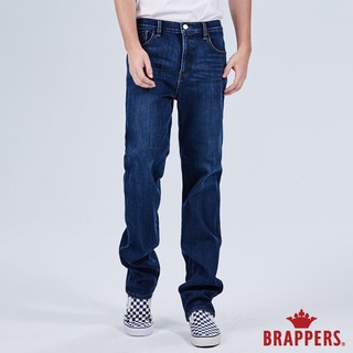 BRAPPERS 男款 彈性保暖直筒褲-藍