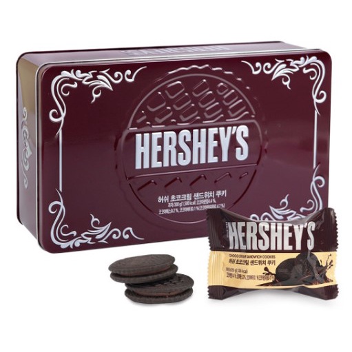 現貨 韓國 好時 Hershey's 巧克力 三明治餅乾 鐵盒組 餅乾鐵盒 300g 辦公室 禮物 情人節 美國