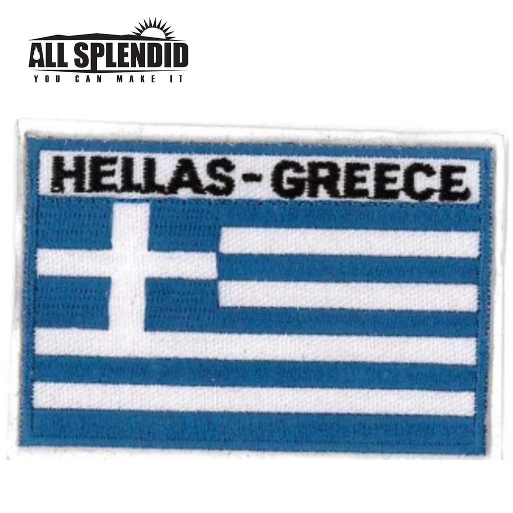 【A-ONE】希臘滿繡 胸章 國旗 燙貼繡片 個性背膠布貼 立體貼布章 Greece flag badge