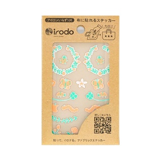 Irodo繽紛布貼 免熨斗布用轉印貼紙 花草集 粉橘綠 粉綠 文鶴書店 Crane Publishing