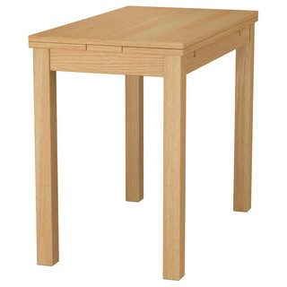 絕版品/北歐LOFT風格IKEA宜家BJURSTA延伸桌實木餐桌工作桌/橡木色/50延長90/二手八成新/特$2800
