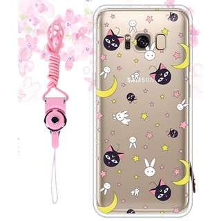 Note5/Note8/Note9/Note10/S7/s8/s9/s10/plus Q版露娜貓空壓殼防摔殼 三星手機殼