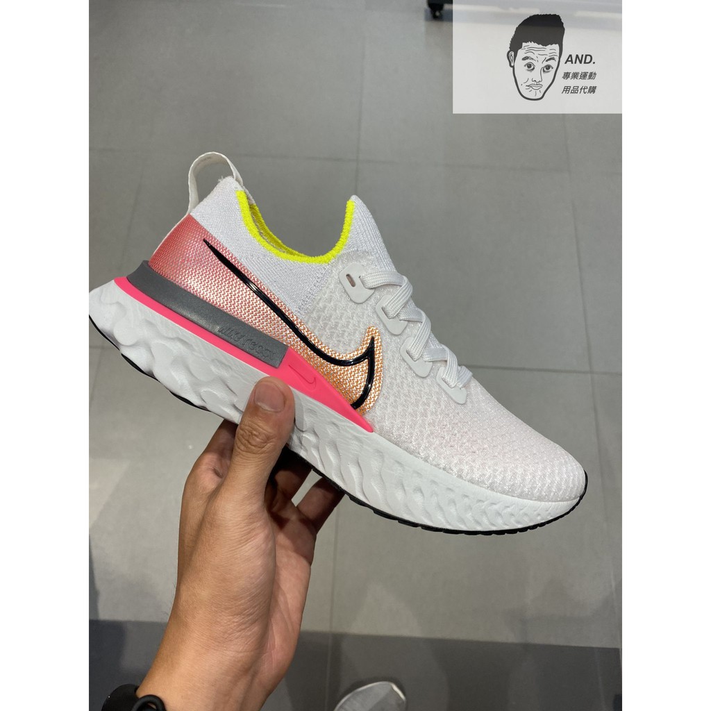 【AND.】NIKE REACT INFINITY RUN FK 白紅 慢跑 編織 透氣 女款 CD4372-004