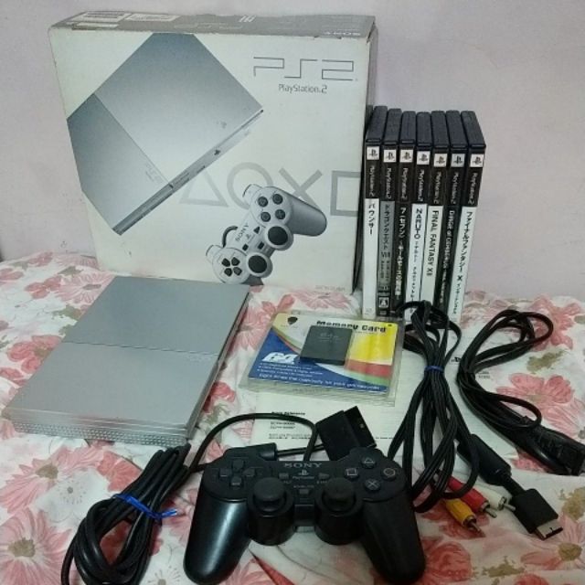 盒裝 SONY PS2 SCPH-90007SS + 七份原版遊戲