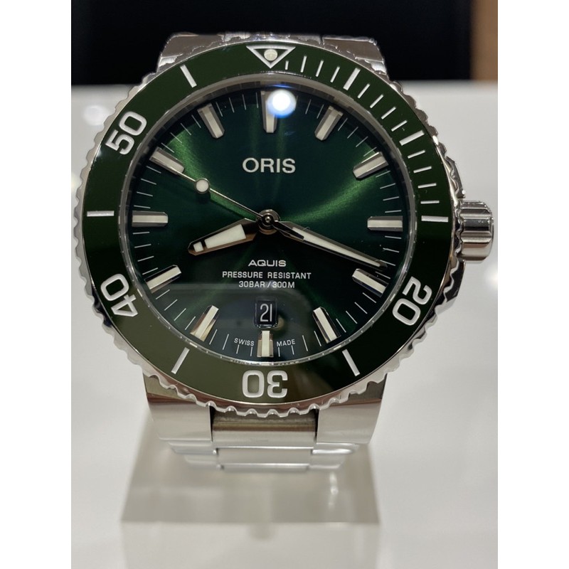 Oris Aquis 豪利時 時間之海 綠水鬼 2020/05購入 整體9.5成以上新 台灣公司貨 盒單配件齊全