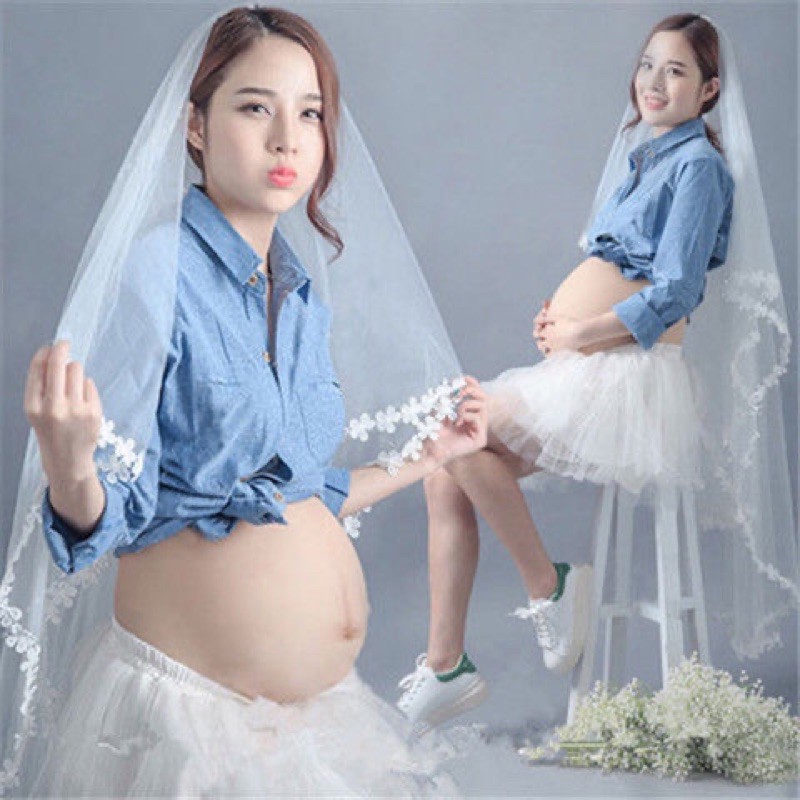 （二手極新）🌈孕婦照服裝新款孕婦攝影服裝拍照寫真影樓可愛孕婦照片寫真服裝