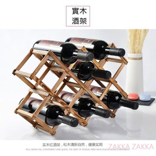 [HOME] 折疊酒架 10瓶裝 酒架 紅酒架 洋酒架 葡萄酒瓶架 酒瓶架 木酒架 歐式酒架 居家餐廳酒櫃 裝飾品