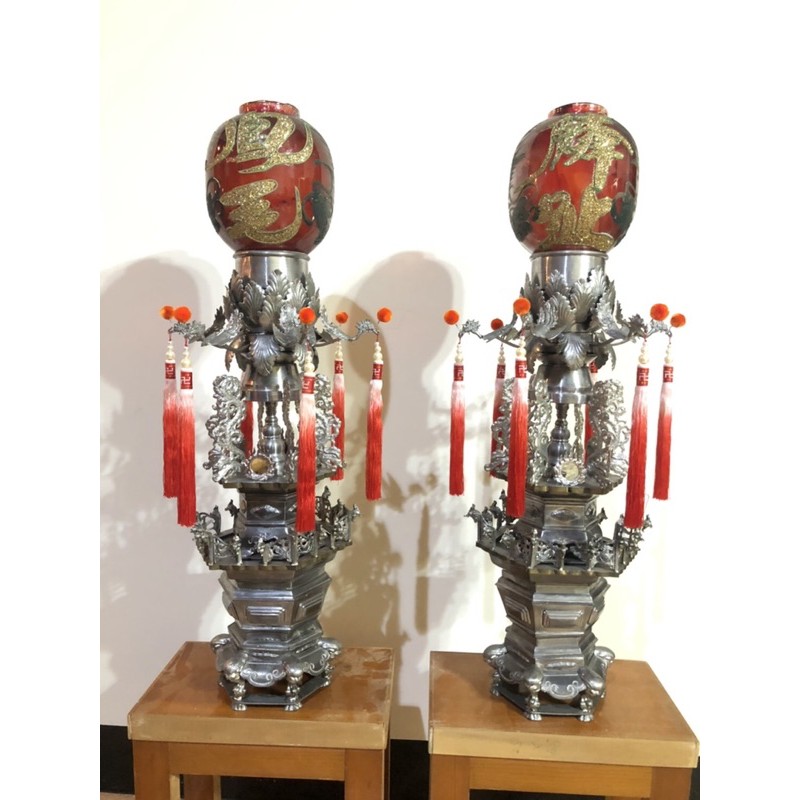 2尺9 花籃碰凸八仙龍角錫燈 蝦皮購物