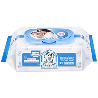 貝恩Baan 嬰兒保養柔濕巾80抽 /9包/12包 含蓋 超厚超純水 (限宅配)