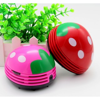 【GO麻吉】現貨✨Mini 吸塵器 草莓吸塵器 迷你吸塵器 桌上型吸塵器 除灰塵 除毛髮