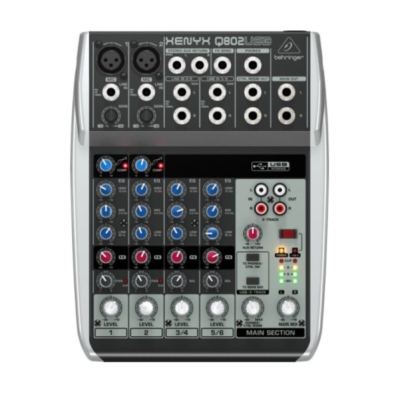 Behringer Xenyx Q802usb 8軌數位混音器 公司貨 【宛伶樂器】