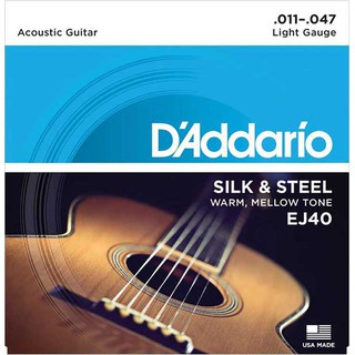 DAddario 民謠吉他弦 EJ40 Silk & Steel 11 47 絲弦【他,在旅行】