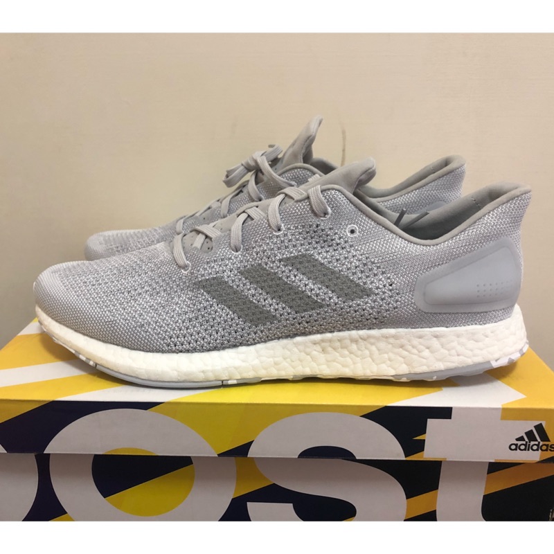 雙十優惠 大腳 adidas PUREBOOST DPR 灰白 迷彩底 boost底 慢跑 休閒 舒適 US13 現貨