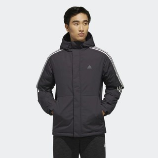 <Taiwan小鮮肉> ADIDAS 3-STRIPES DOWN JACKET 黑色 羽絨外套 連帽外套 EH3995