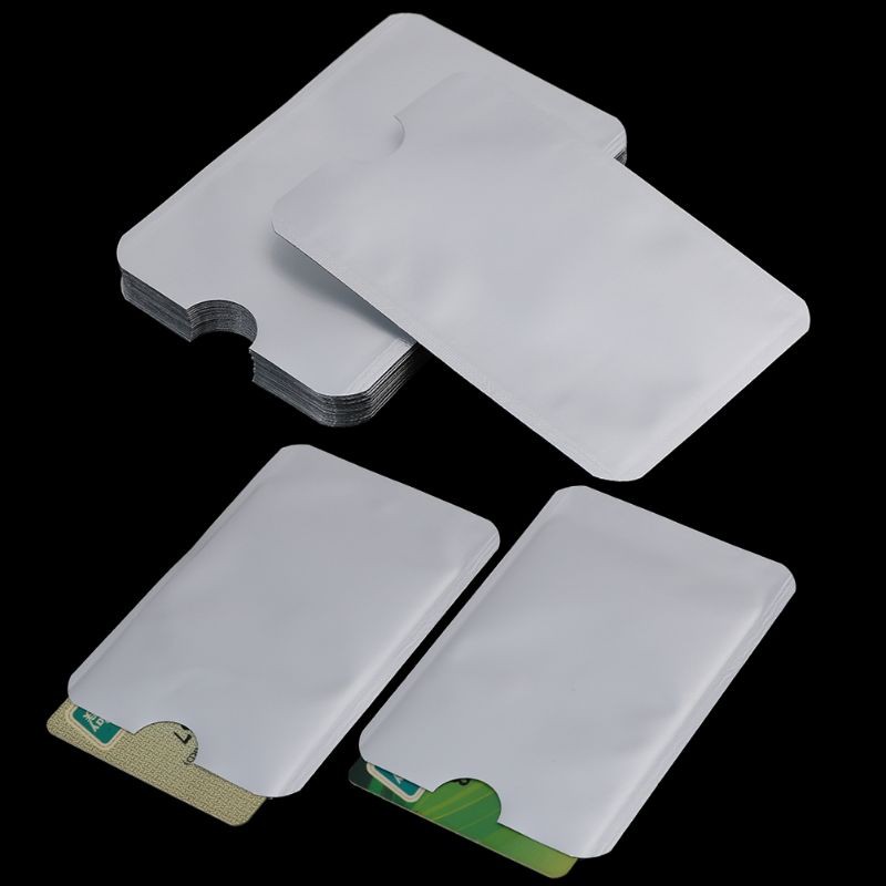空白鋁箔防消磁銀行卡套RFID屏蔽袋NFC防盜刷身份證套