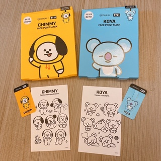 全新BT21 CHIMMY KOYA BTS x MEDIHEAL單賣明信片*2小書籤*2