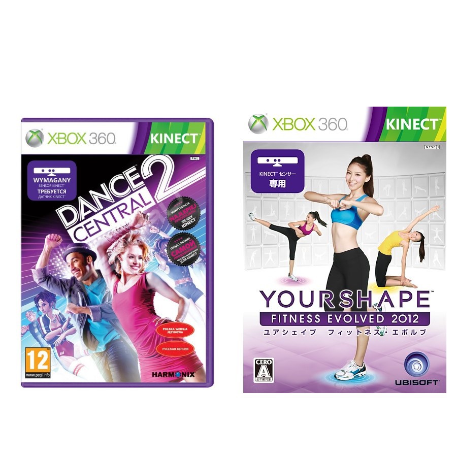 XBOX 360 XB360原版片 夏日燃脂組  型可塑2＋舞動全身2 【Kinect專用】台中星光電玩