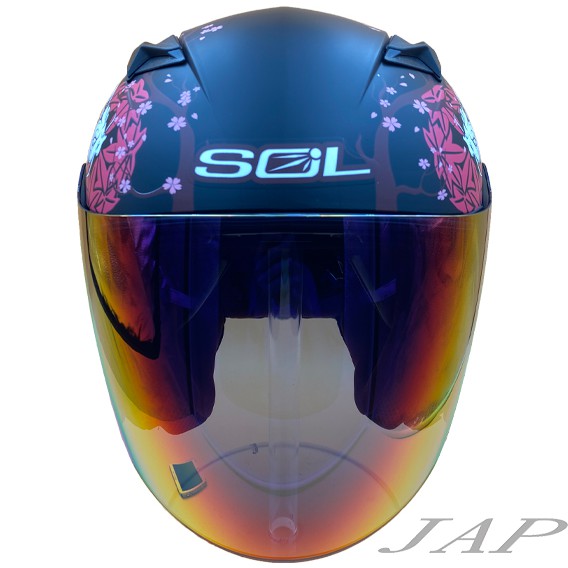 SOL SO-1 SO-2 SO-7 OF-77 多層膜電鍍紫 專用電鍍鏡片 半罩安全帽（不含安全帽！）