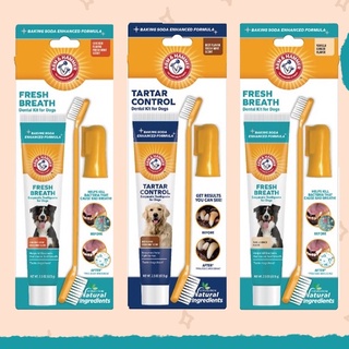 《興利》鐵鎚牌 ARM&HAMMER 易齒趣 犬用3合1潔牙套組 訓練潔牙套組 寵物牙膏 狗狗牙膏