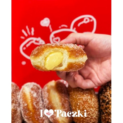 I Love Paczki 喬夫人手作烘培｜💕波蘭甜甜圈「新鮮香草卡士達」💕 (冷凍/2入) #蛋奶素 #素食甜點