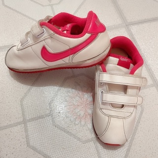 Nike 耐吉 女童紅白色運動鞋16cm 二手＠s8