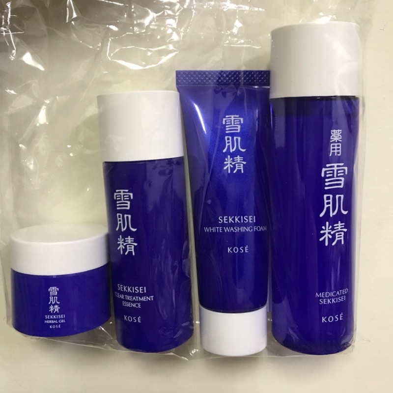 KOSE 藥用雪肌精45ml+洗顏霜25g+角質調理露33ml+全能活膚凝露10g