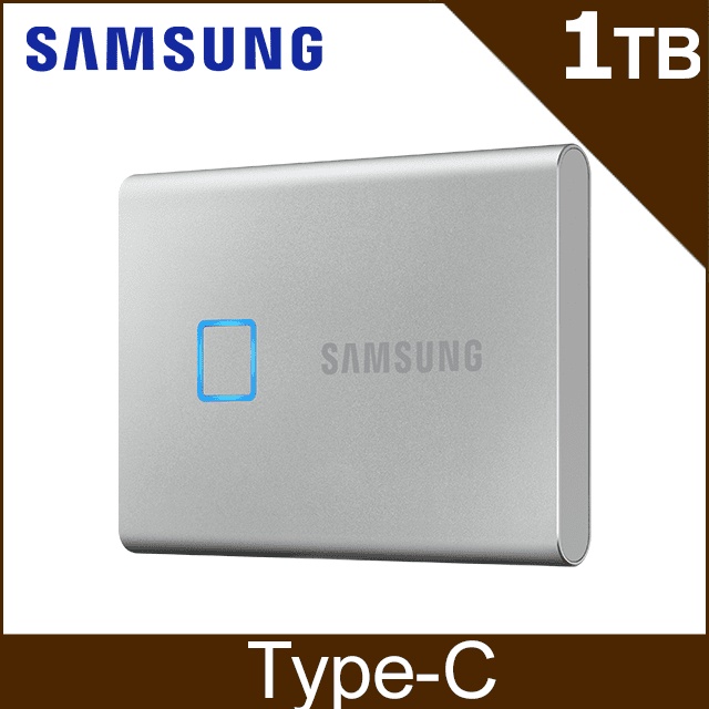 SAMSUNG 三星T7 Touch 1TB USB 3.2 Gen 2移動固態硬碟 時尚銀 (MU-PC1T0S/WW