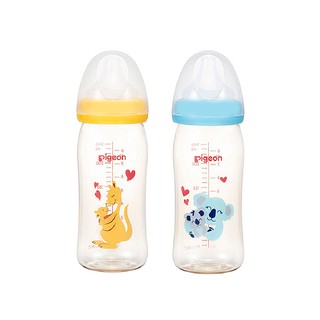 日本 Pigeon 貝親 寬口母感PPSU彩繪奶瓶240ml(2款可選)