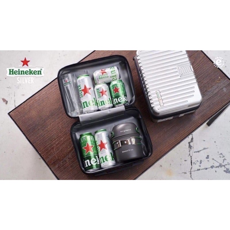 ［現貨］7-11 海尼根 星銀潮流手提收納箱 Heineken