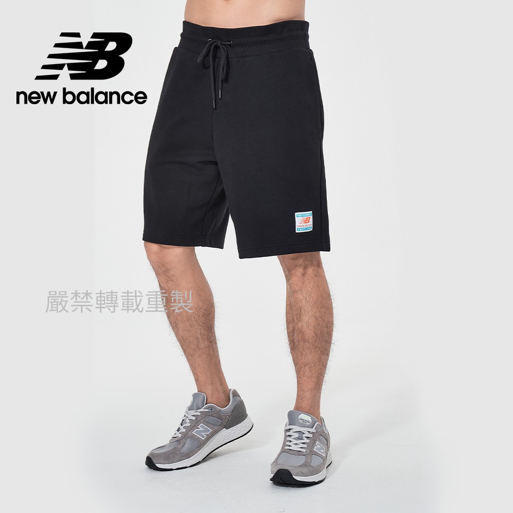 【New Balance】 NB 純棉彈性短褲_男性_黑色_AMS11502BK