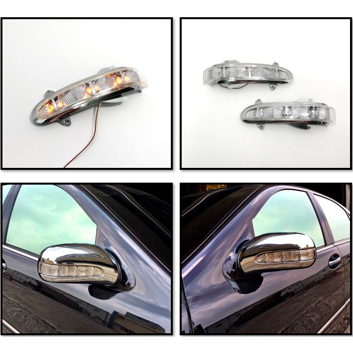 圓夢工廠 Benz 賓士 S W220 S320 S350 S430 S500 98~02 後視鏡 後照鏡 LED 方向