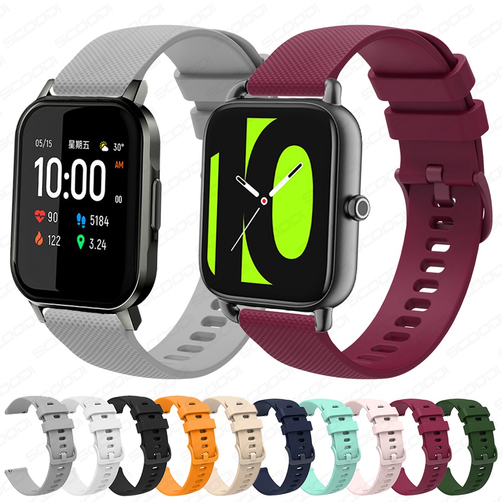 Haylou Smart watch 2 LS02 RS4 RS4 Plus SmartBand 手鍊的柔軟矽膠錶帶