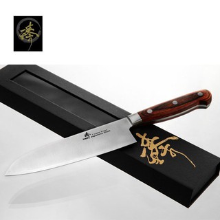 【臻】料理刀具 三合鋼系列 / 三鉚釘口金柄-180mm萬用廚師刀(楓木) SC80-2M